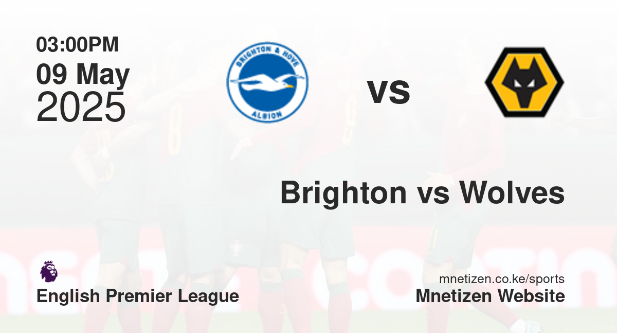 Brighton and Hove Albion vs Wolverhampton Wanderers | 09 May 2025 Match