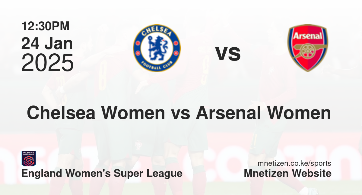 Chelsea Women vs Arsenal Women | 24 Jan 2025 Match