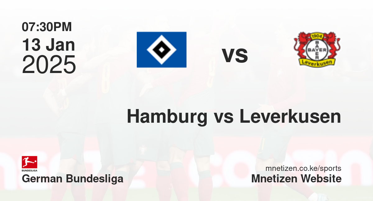 Hamburg vs Bayer Leverkusen | 13 Jan 2025 Match