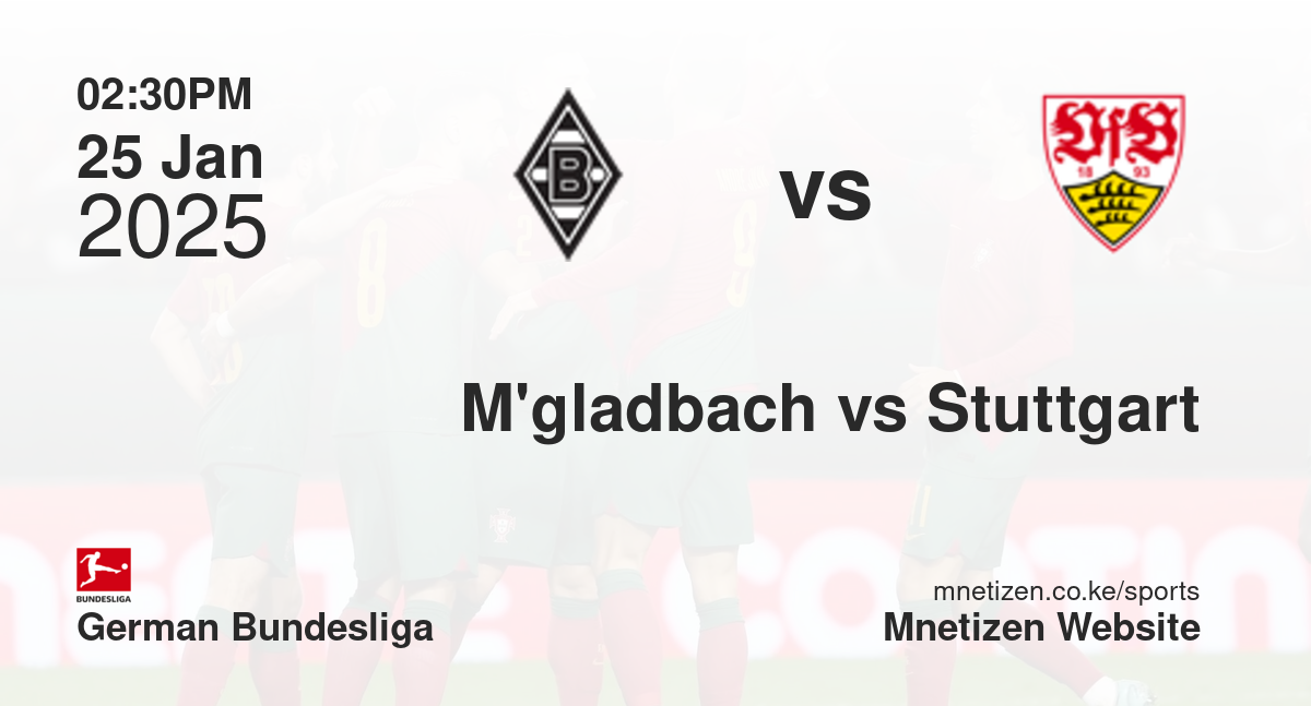 Mönchengladbach vs Stuttgart | 25 Jan 2025 Match