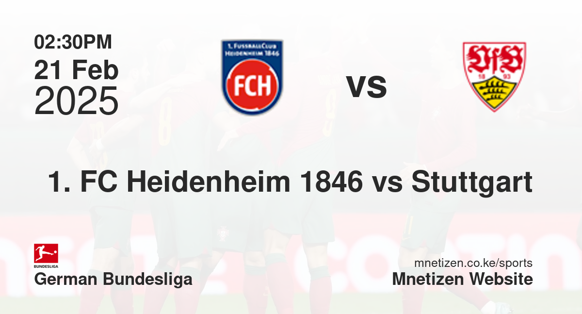 1. FC Heidenheim 1846 vs Stuttgart | 21 Feb 2025 Match