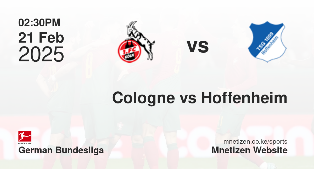 Cologne vs TSG Hoffenheim | 21 Feb 2025 Match