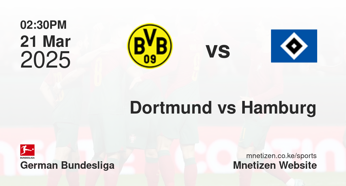 Borussia Dortmund vs Hamburg | 21 Mar 2025 Match