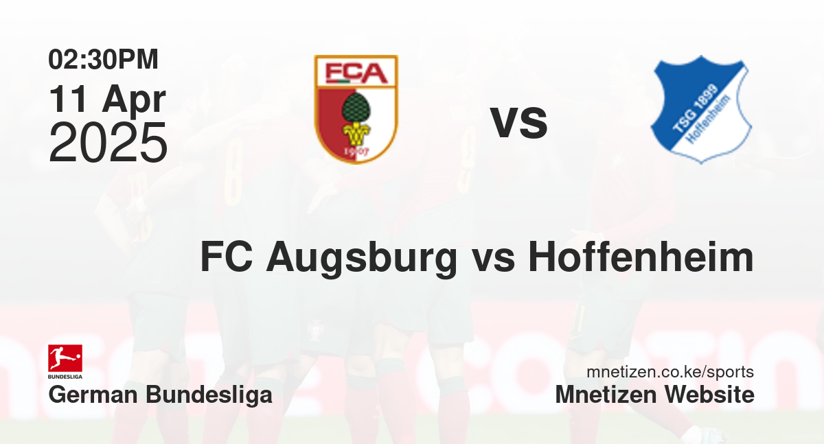 FC Augsburg vs TSG Hoffenheim | 11 Apr 2025 Match