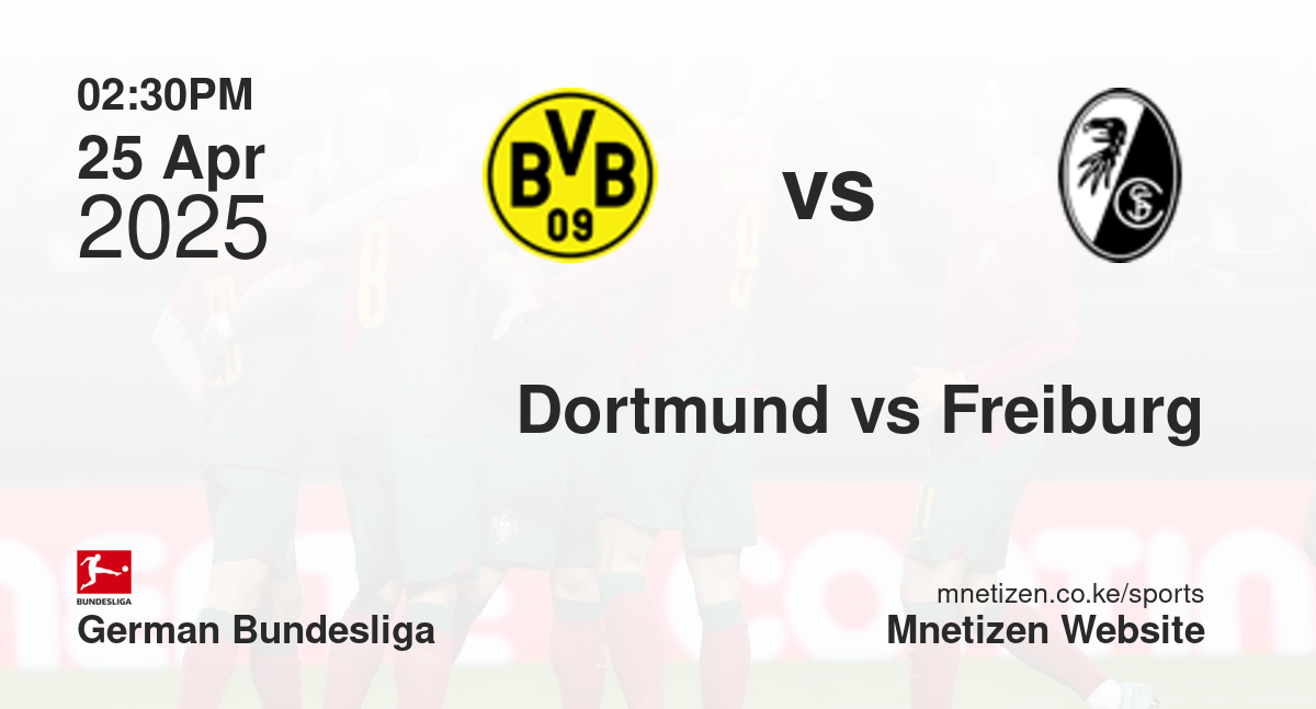 Borussia Dortmund vs SC Freiburg | 25 Apr 2025 Match