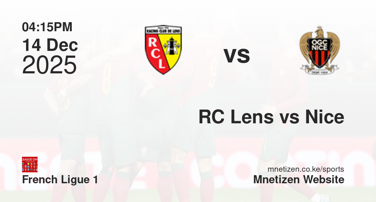 RC Lens vs Nice | 14 Dec 2025 Match