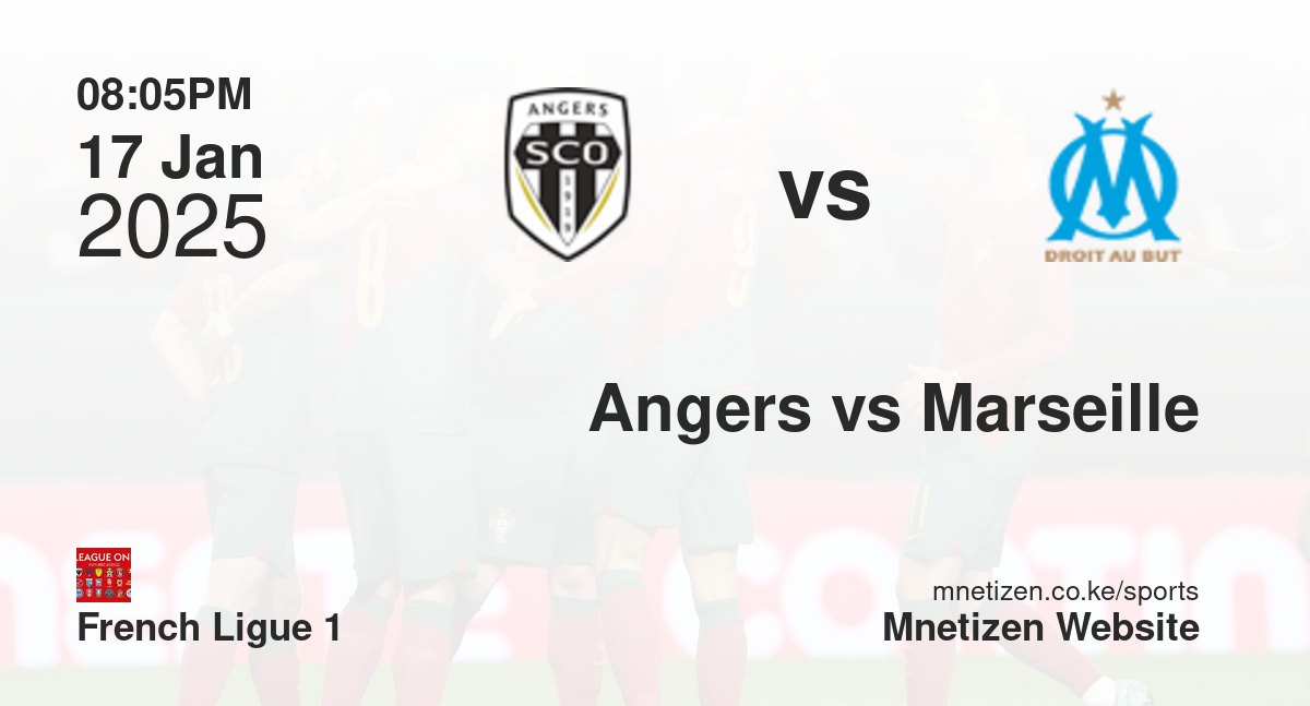 Angers vs Marseille | 17 Jan 2025 Match