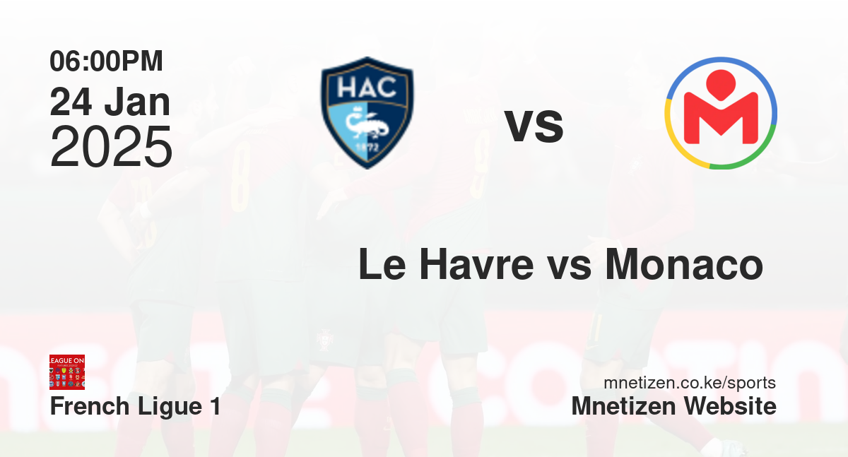Le Havre vs As Monaco  | 24 Jan 2025 Match