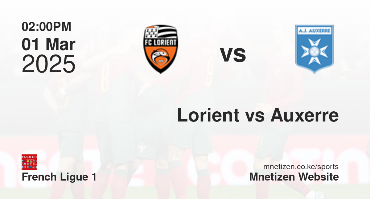 Lorient vs Auxerre | 01 Mar 2025 Match