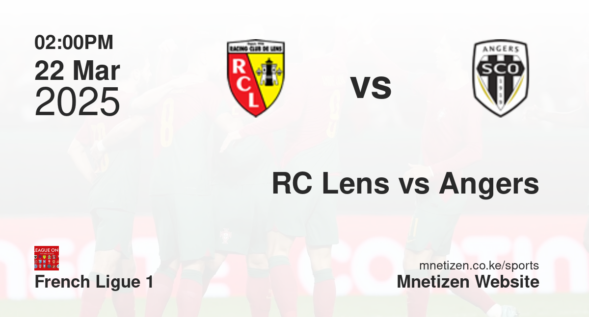 RC Lens vs Angers | 22 Mar 2025 Match