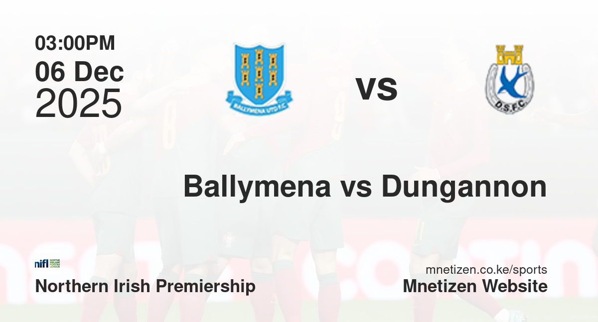 Ballymena United vs Dungannon Swifts | 06 Dec 2025 Match