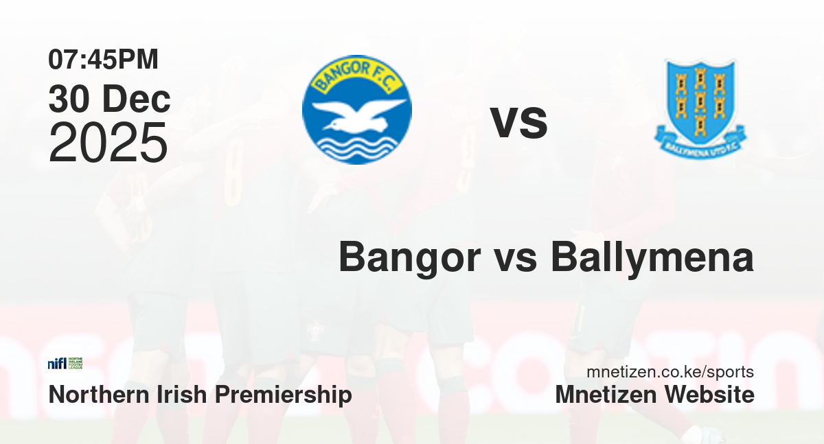 Bangor vs Ballymena United | 30 Dec 2025 Match
