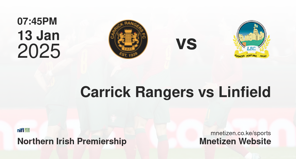 Carrick Rangers vs Linfield | 13 Jan 2025 Match