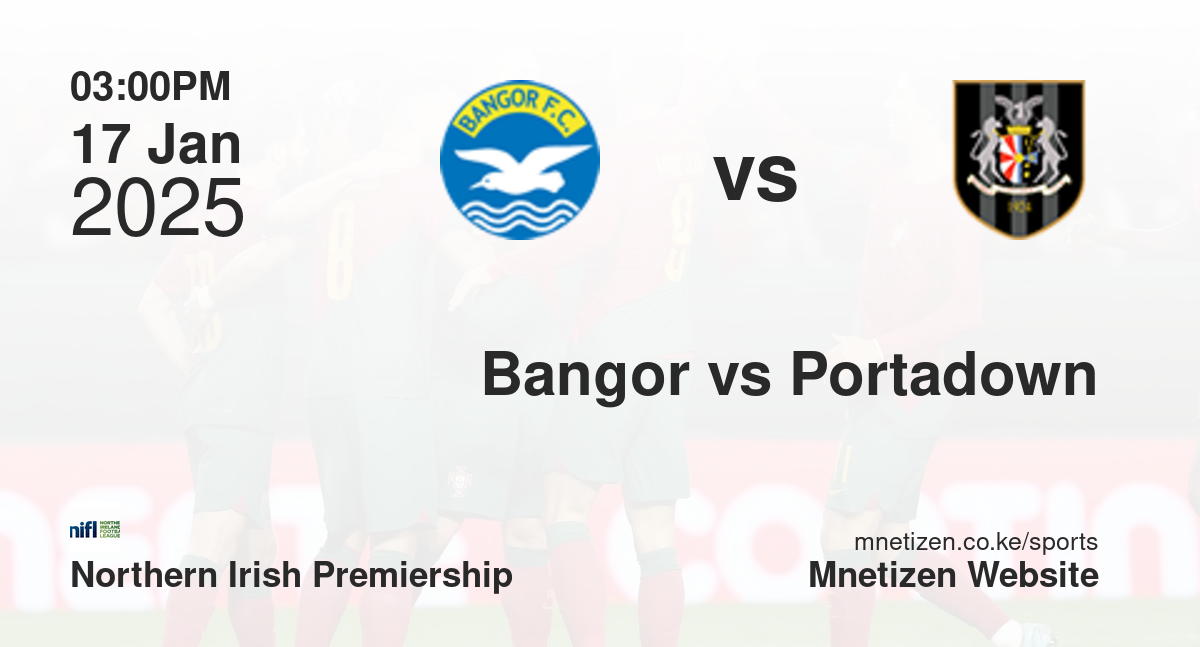 Bangor vs Portadown | 17 Jan 2025 Match