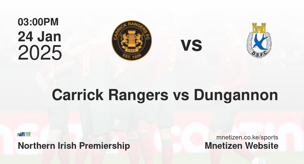 Carrick Rangers vs Dungannon Swifts | 24 Jan 2025 Match