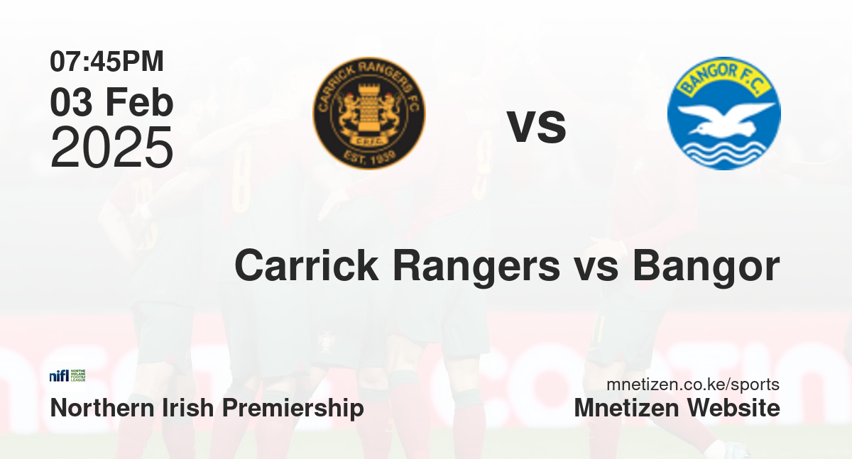 Carrick Rangers vs Bangor | 03 Feb 2025 Match