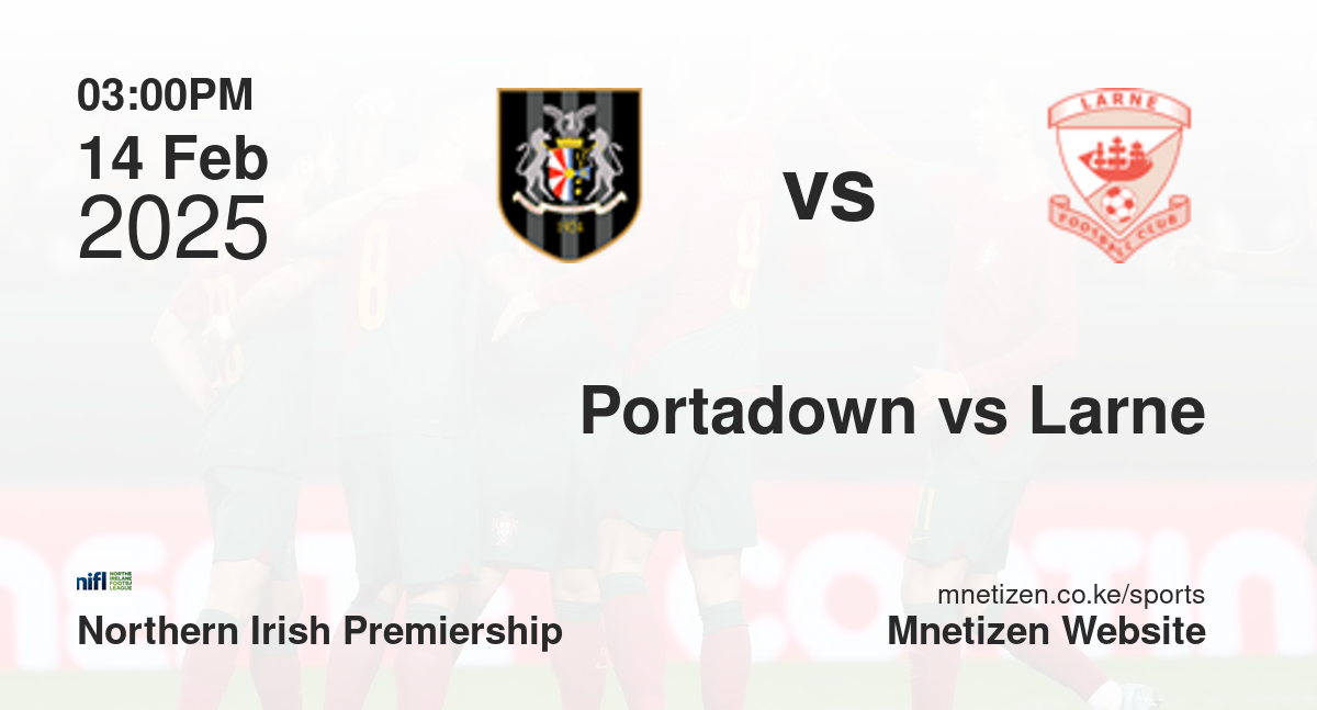 Portadown vs Larne | 14 Feb 2025 Match