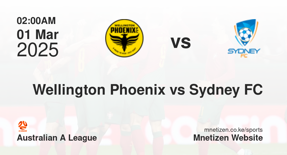 Wellington Phoenix vs Sydney FC | 01 Mar 2025 Match