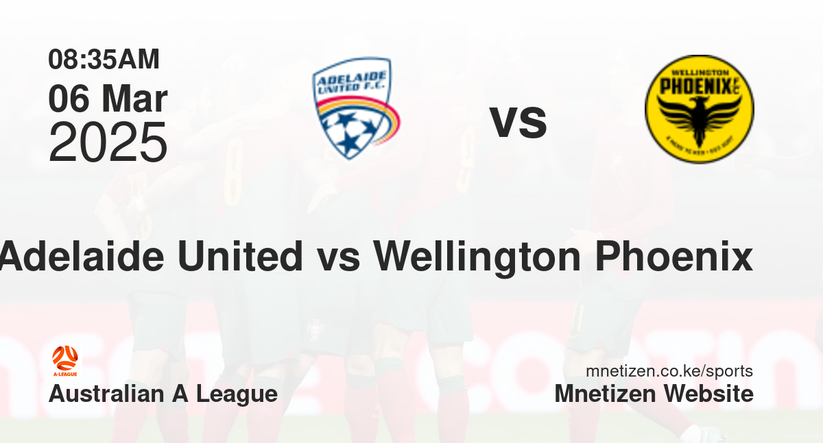 Adelaide United vs Wellington Phoenix | 06 Mar 2025 Match