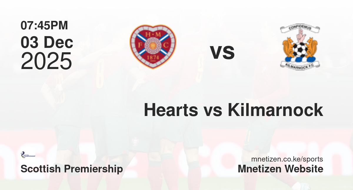 Hearts vs Kilmarnock | 03 Dec 2025 Match