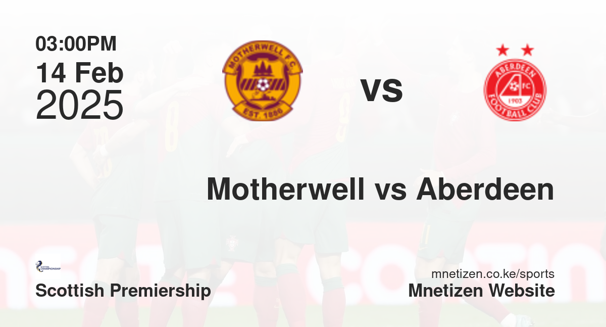 Motherwell vs Aberdeen | 14 Feb 2025 Match