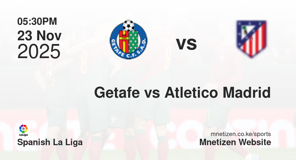 Getafe vs Atletico Madrid | 23 Nov 2025 Match