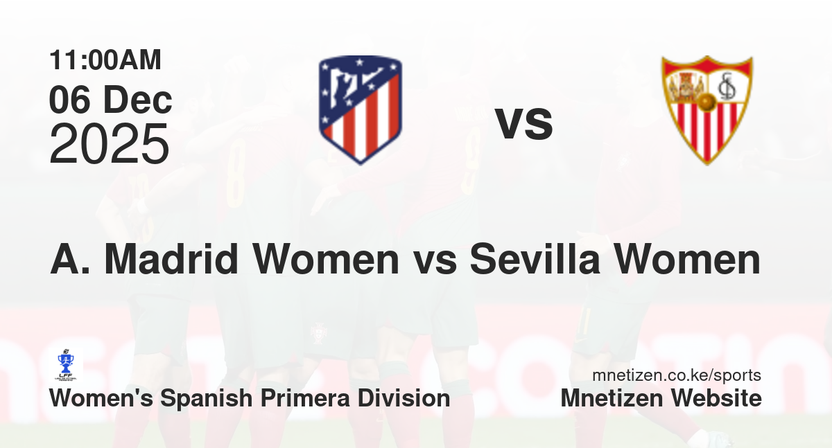 Atletico Madrid Women vs Sevilla Women | 06 Dec 2025 Match