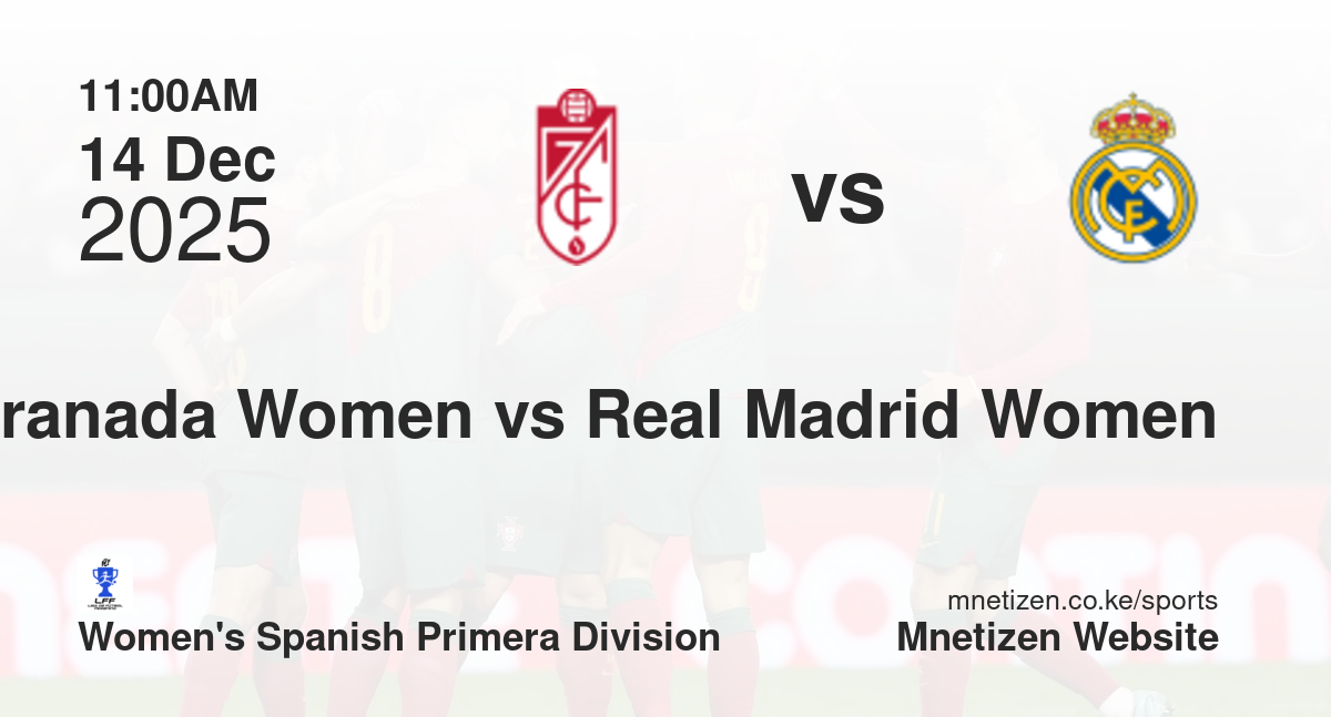 Granada Women vs Real Madrid Women | 14 Dec 2025 Match