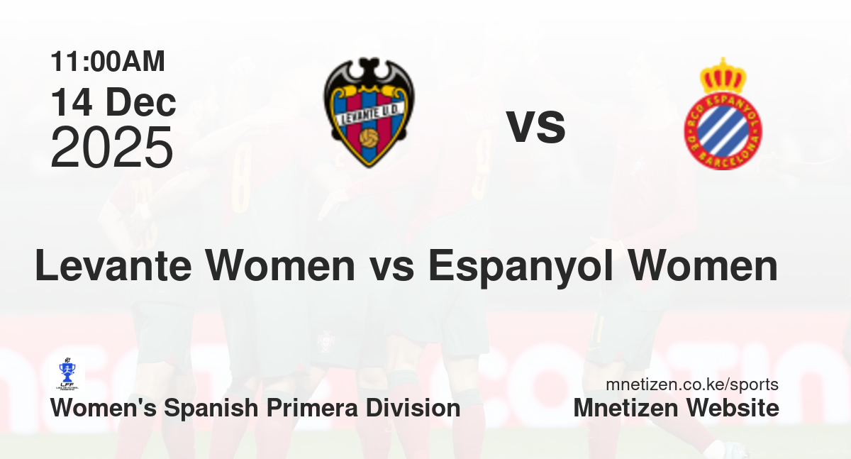 Levante Women vs Espanyol Women | 14 Dec 2025 Match