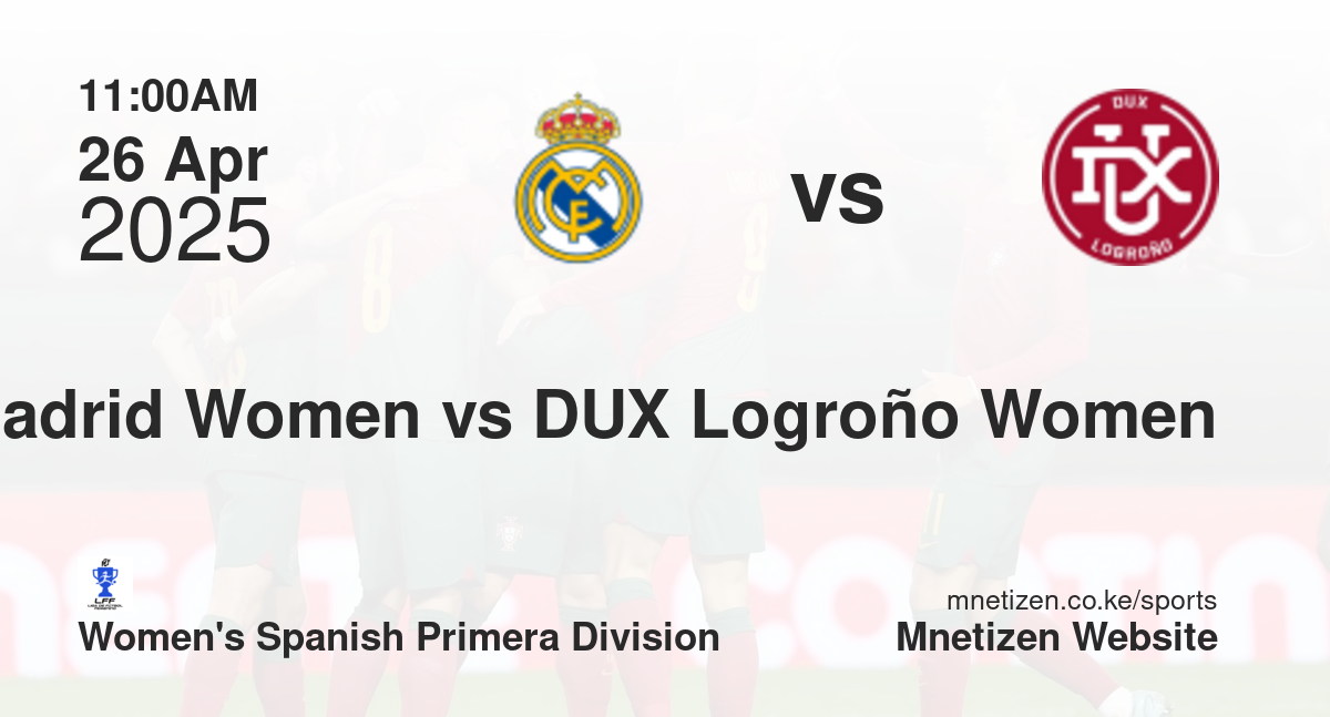 Real Madrid Women vs DUX Logroño Women | 26 Apr 2025 Match