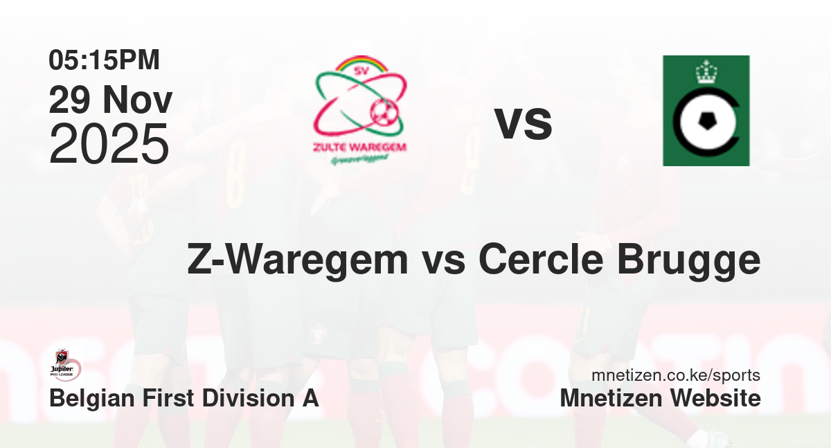 Zulte-Waregem vs Cercle Brugge KSV | 29 Nov 2025 Match
