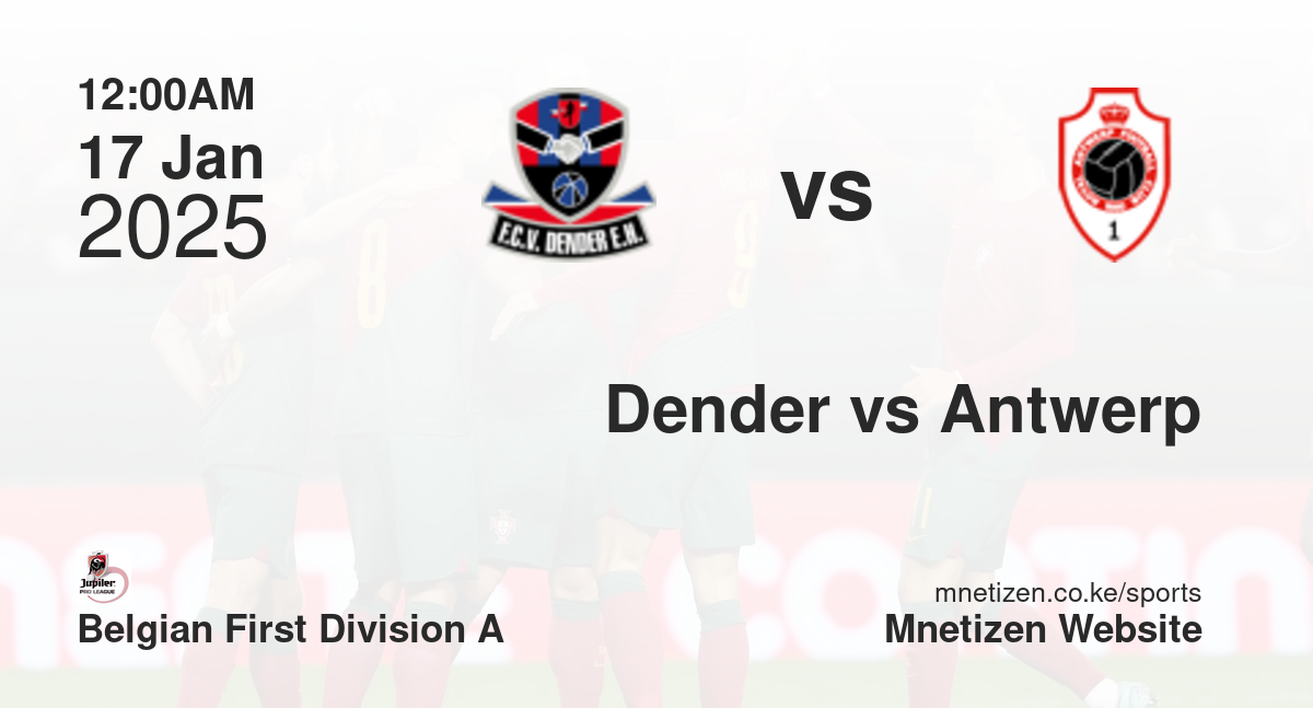 FCV Dender EH vs Antwerp | 17 Jan 2025 Match