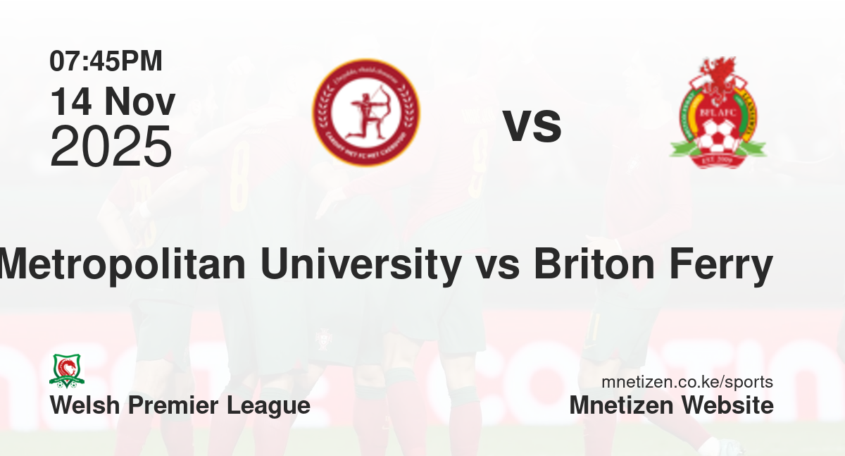 Cardiff Metropolitan University vs Briton Ferry | 14 Nov 2025 Match