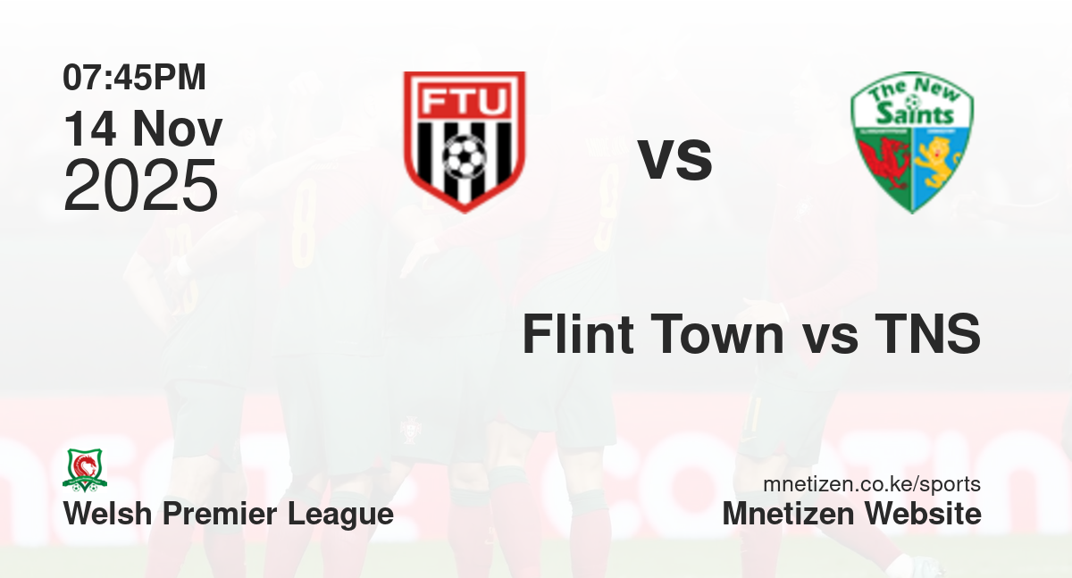 Flint Town United vs The New Saints FC | 14 Nov 2025 Match