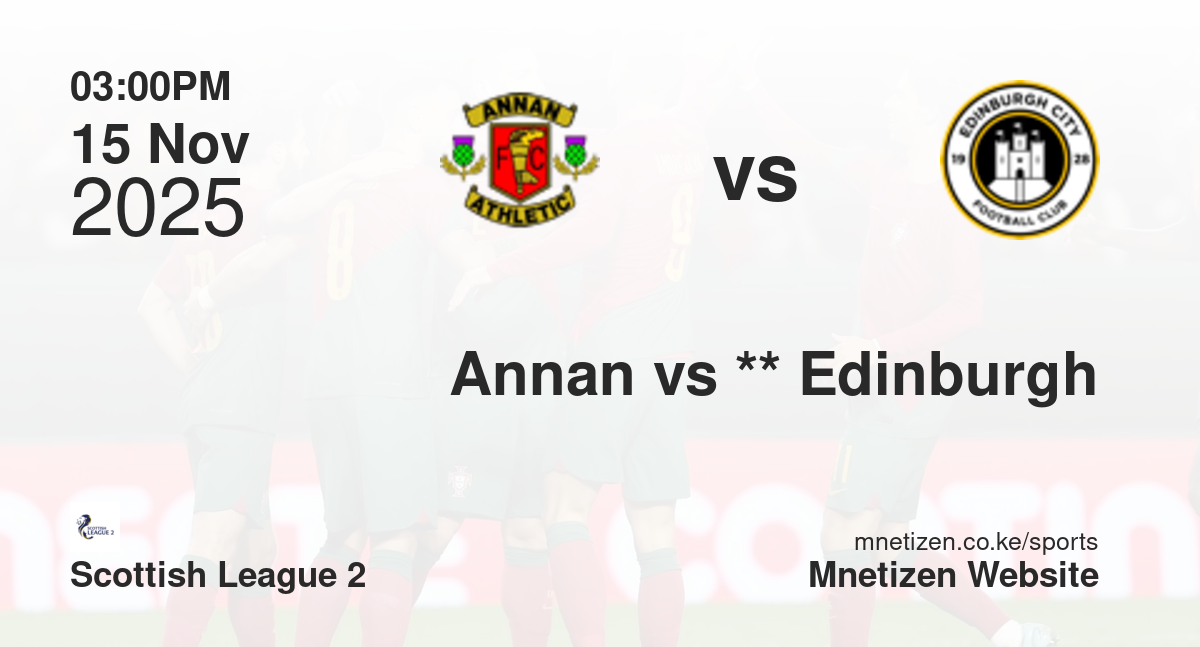 Annan Athletic vs **                           Edinburgh City | 15 Nov 2025 Match