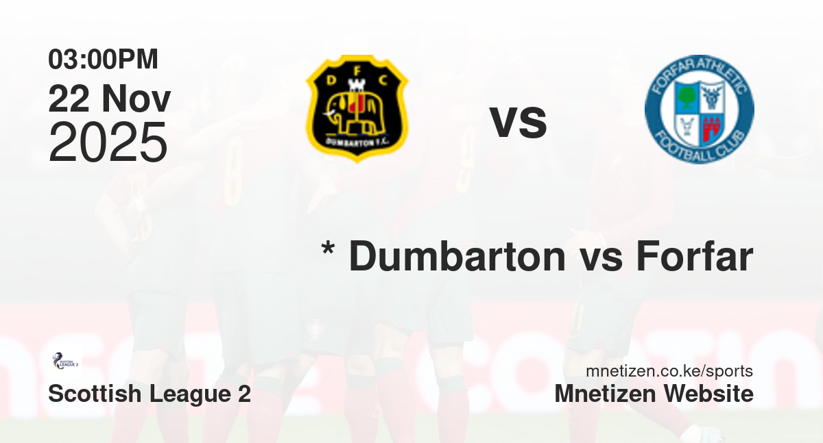 *                           Dumbarton vs Forfar Athletic | 22 Nov 2025 Match