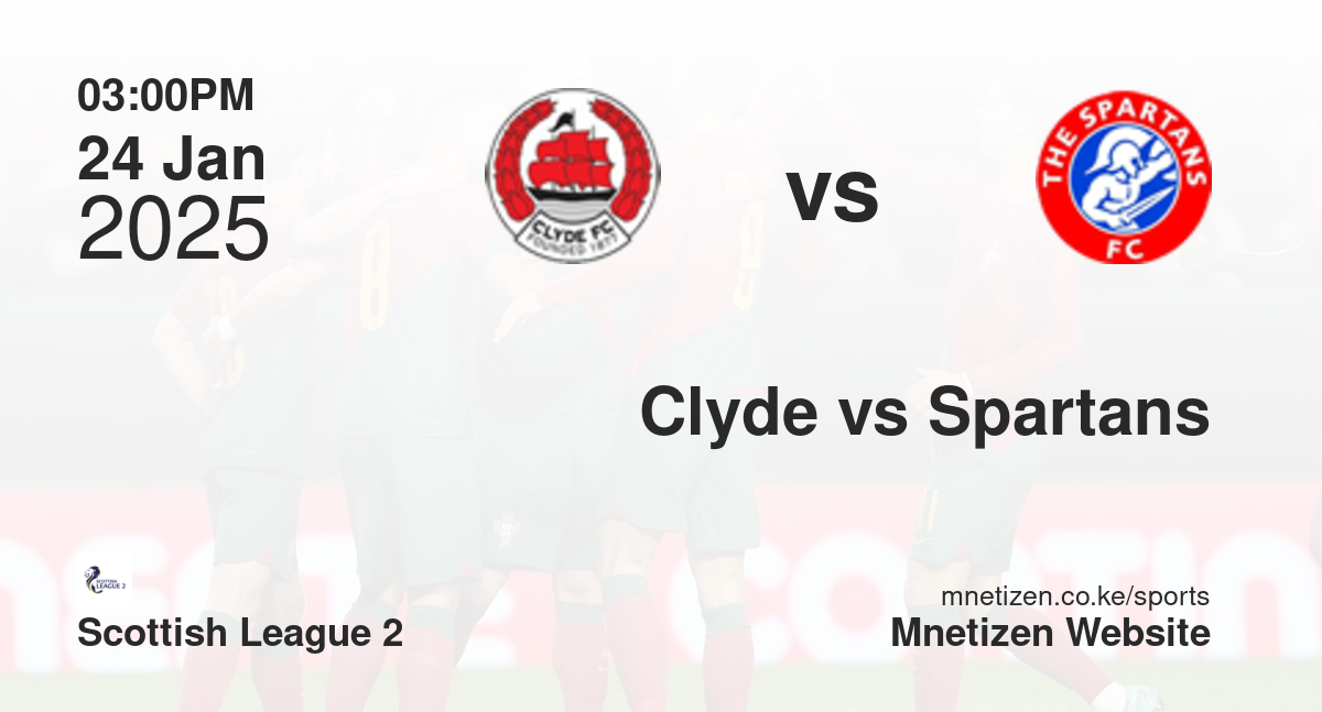 Clyde vs Spartans | 24 Jan 2025 Match