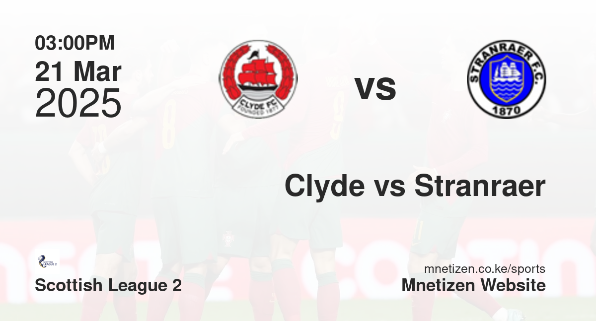 Clyde vs Stranraer | 21 Mar 2025 Match