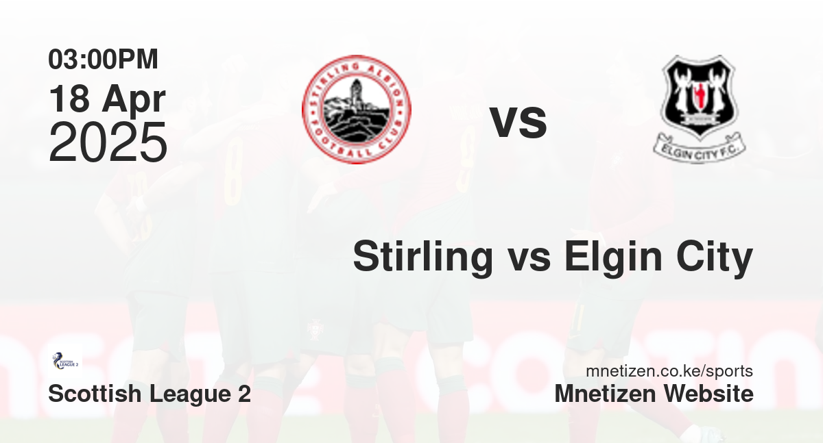 Stirling Albion vs Elgin City | 18 Apr 2025 Match