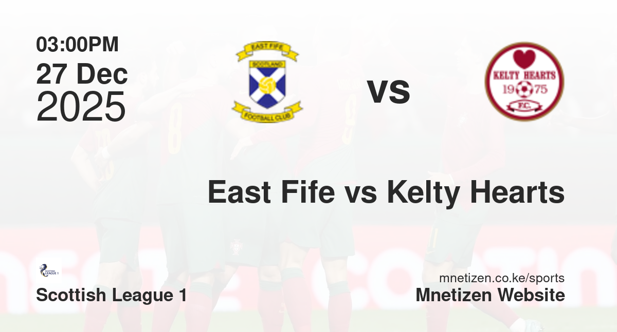 East Fife vs Kelty Hearts | 27 Dec 2025 Match