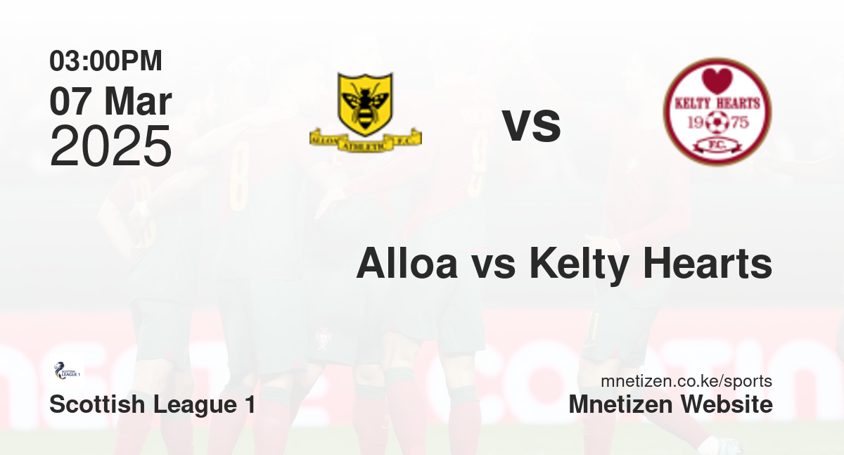 Alloa Athletic vs Kelty Hearts | 07 Mar 2025 Match
