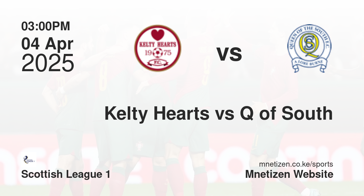 Kelty Hearts vs Queen Of The South | 04 Apr 2025 Match