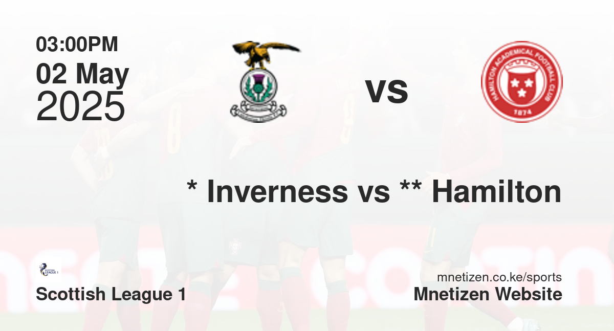 *                           Inverness CT vs **                           Hamilton Academical | 02 May 2025 Match