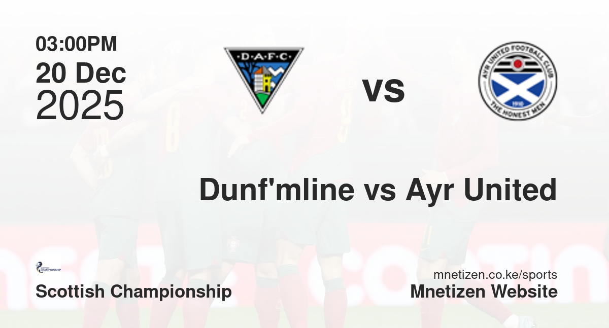 Dunfermline Athletic vs Ayr United | 20 Dec 2025 Match