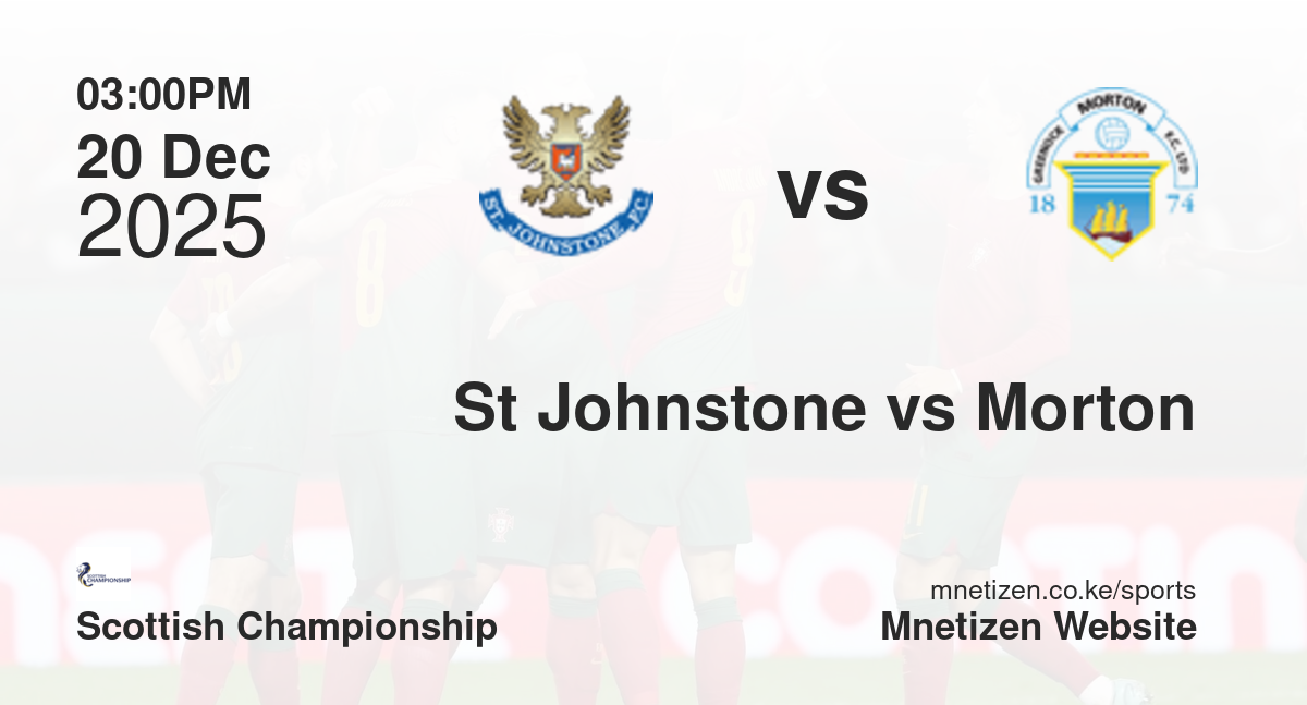 St Johnstone vs Morton | 20 Dec 2025 Match