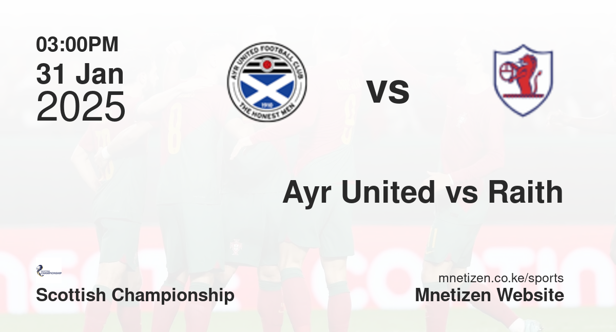 Ayr United vs Raith Rovers | 31 Jan 2025 Match