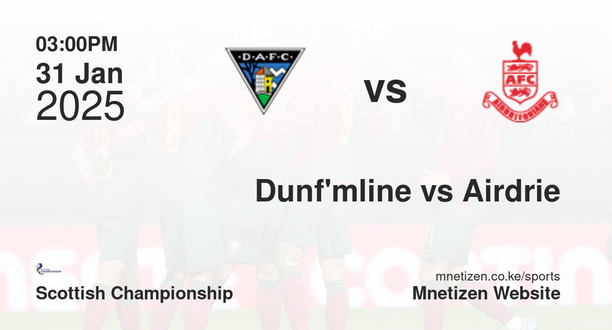 Dunfermline Athletic vs Airdrieonians | 31 Jan 2025 Match