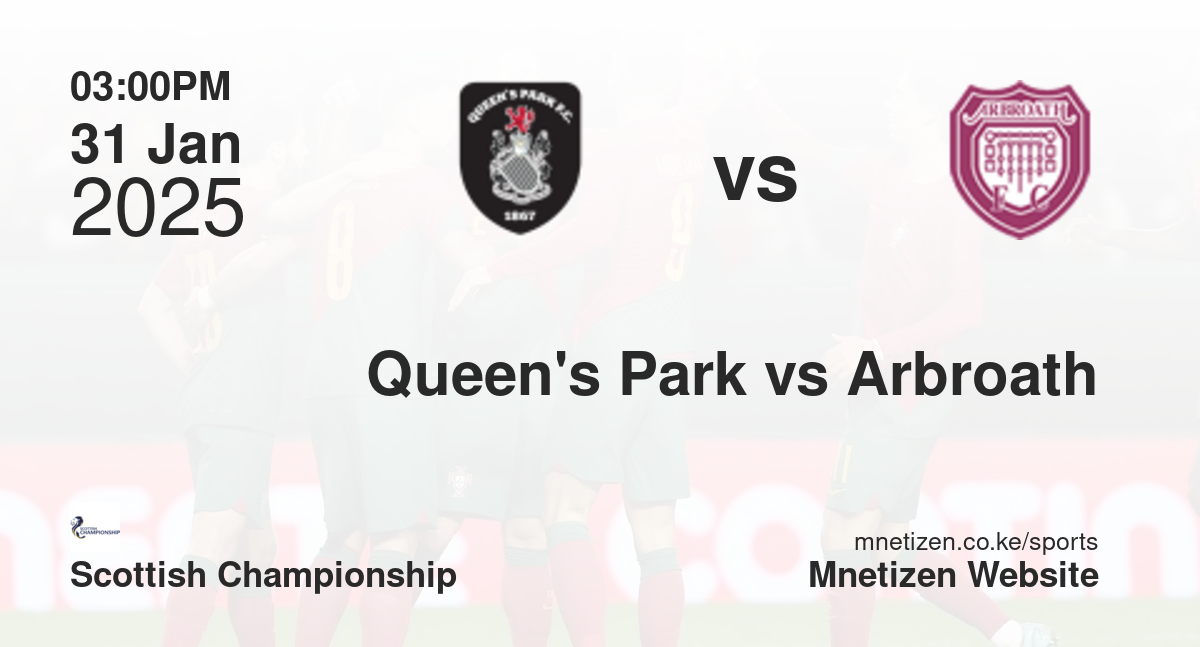 Queen's Park vs Arbroath | 31 Jan 2025 Match