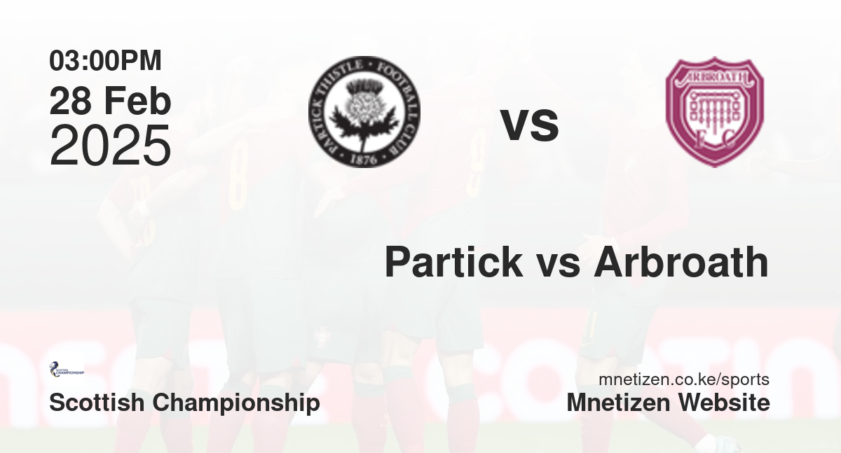 Partick Thistle vs Arbroath | 28 Feb 2025 Match