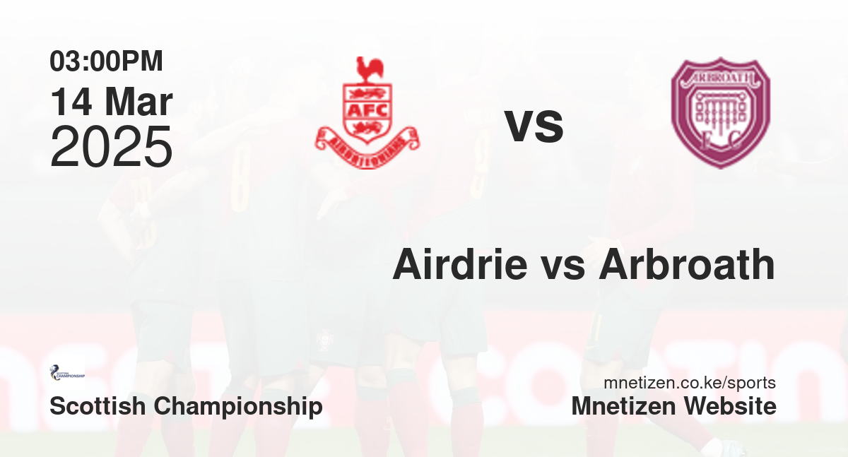 Airdrieonians vs Arbroath | 14 Mar 2025 Match